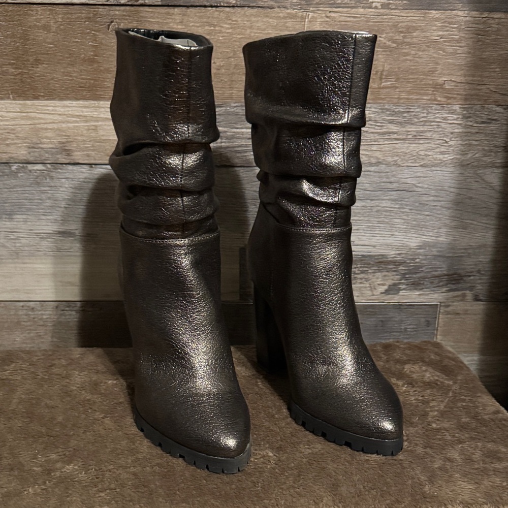 Katy Perry Collections Shimmering Black Heeled Boots